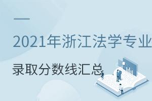 2021年浙江法學專業錄取分數線匯總