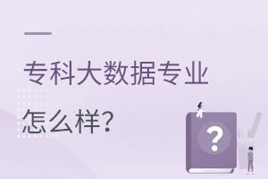 專科大數據專業怎么樣?