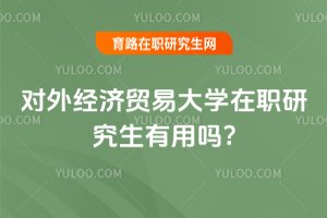 2025年對外經濟貿易大學在職研究生有用嗎?