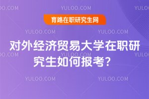 2025年對外經濟貿易大學在職研究生如何報考?