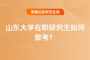2025年山東大學在職研究生如何報考?