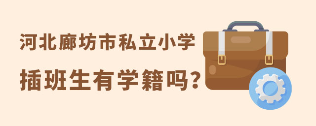 河北廊坊市私立小學(xué)插班生學(xué)籍