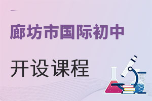 河北廊坊市國際初中開設課程
