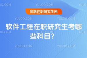 軟件工程在職研究生考哪些科目?