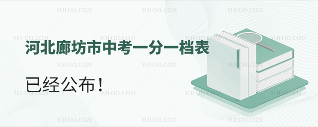 河北廊坊市中考一分一檔表已經公布
