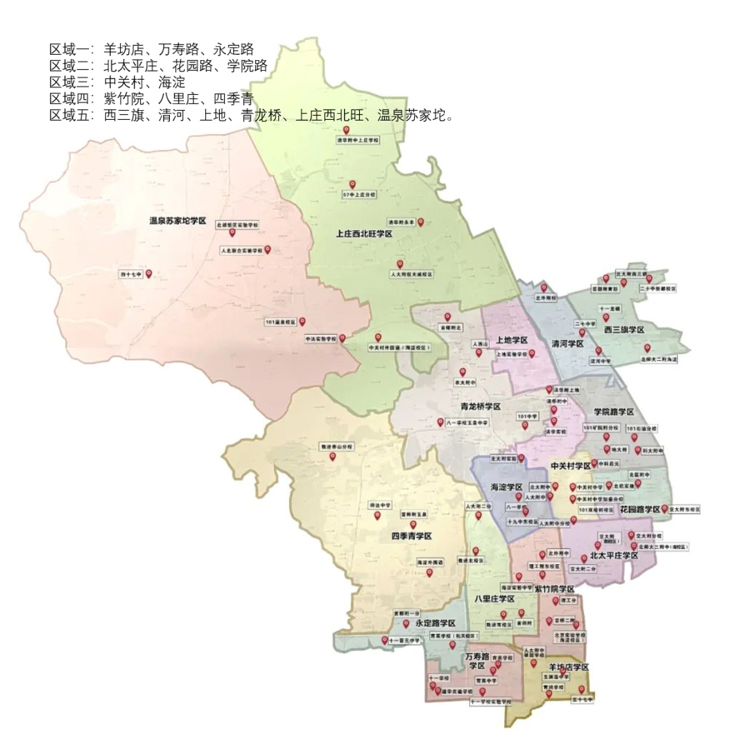 北京海淀區初中學區劃分 北京海淀區初中學區劃分