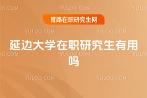 延邊大學在職研究生有用嗎