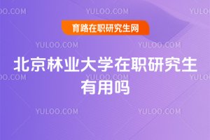 北京林業大學在職研究生有用嗎