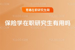 保險學在職研究生有用嗎
