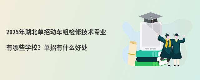 2024年湖北單招動車組檢修技術專業有哪些學校?單招有什么好處