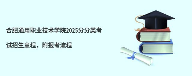 合肥通用職業技術學院2024分分類考試招生章程,附報考流程