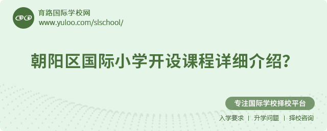 朝陽區國際小學開設課程詳細介紹
