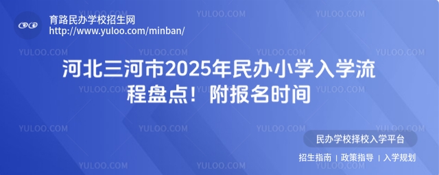河北三河市2025年民辦小學入學流程盤點!附報名時間.jpg