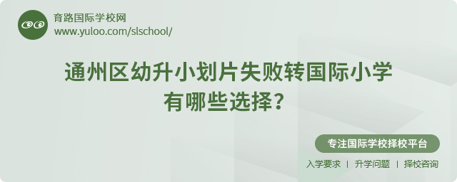 2025年通州區(qū)幼升小劃片失敗轉(zhuǎn)國際小學(xué)有哪些選擇