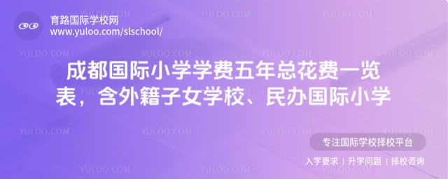 成都國際小學學費五年總花費一覽表,含外籍子女學校、民辦國際小學