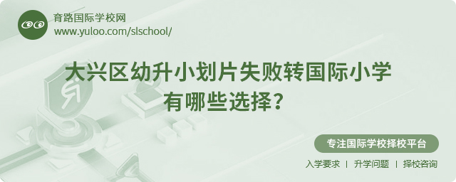 大興區幼升小劃片失敗轉國際小學