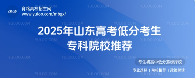 2025年山東高考低分考生專科院校推薦
