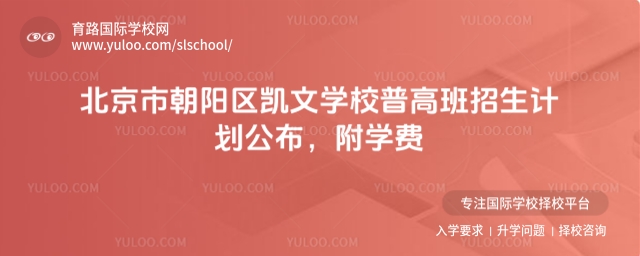 北京市朝陽區(qū)凱文學(xué)校普高班招生計劃