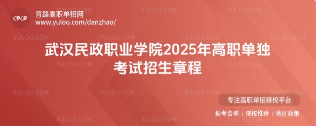 武漢民政職業學院2025年高職單招章程詳解