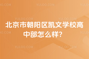 北京市朝陽區凱文學校高中部怎么樣？