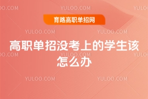 高職單招沒考上的學(xué)生該怎么辦?別慌,這些路可以走