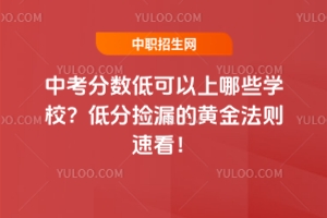 中考分數低可以上哪些學校?低分撿漏的黃金法則速看!