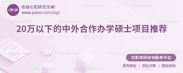 20萬以下的中外合作辦學碩士項目推薦