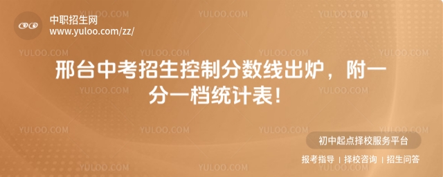 2025年邢臺中考招生控制分數線