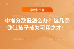 中考分數低怎么辦?這幾條路讓孩子成為可用之才!
