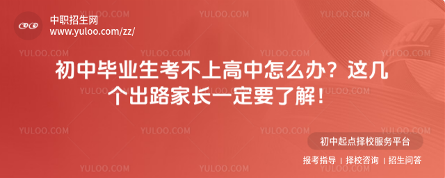 初中畢業生考不上高中怎么辦
