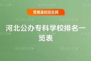 2025年河北公辦專科學校排名一覽表,附往年數據