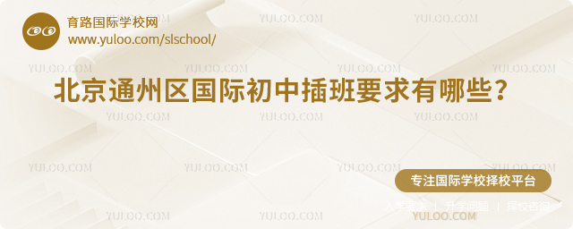 2025年秋季北京通州區國際初中插班要求有哪些