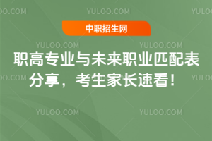 職高專業與未來職業匹配表分享,考生家長速看!