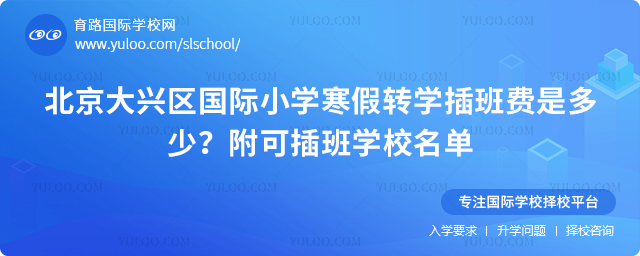 2026年北京大興區(qū)國際小學寒假轉(zhuǎn)學插班費